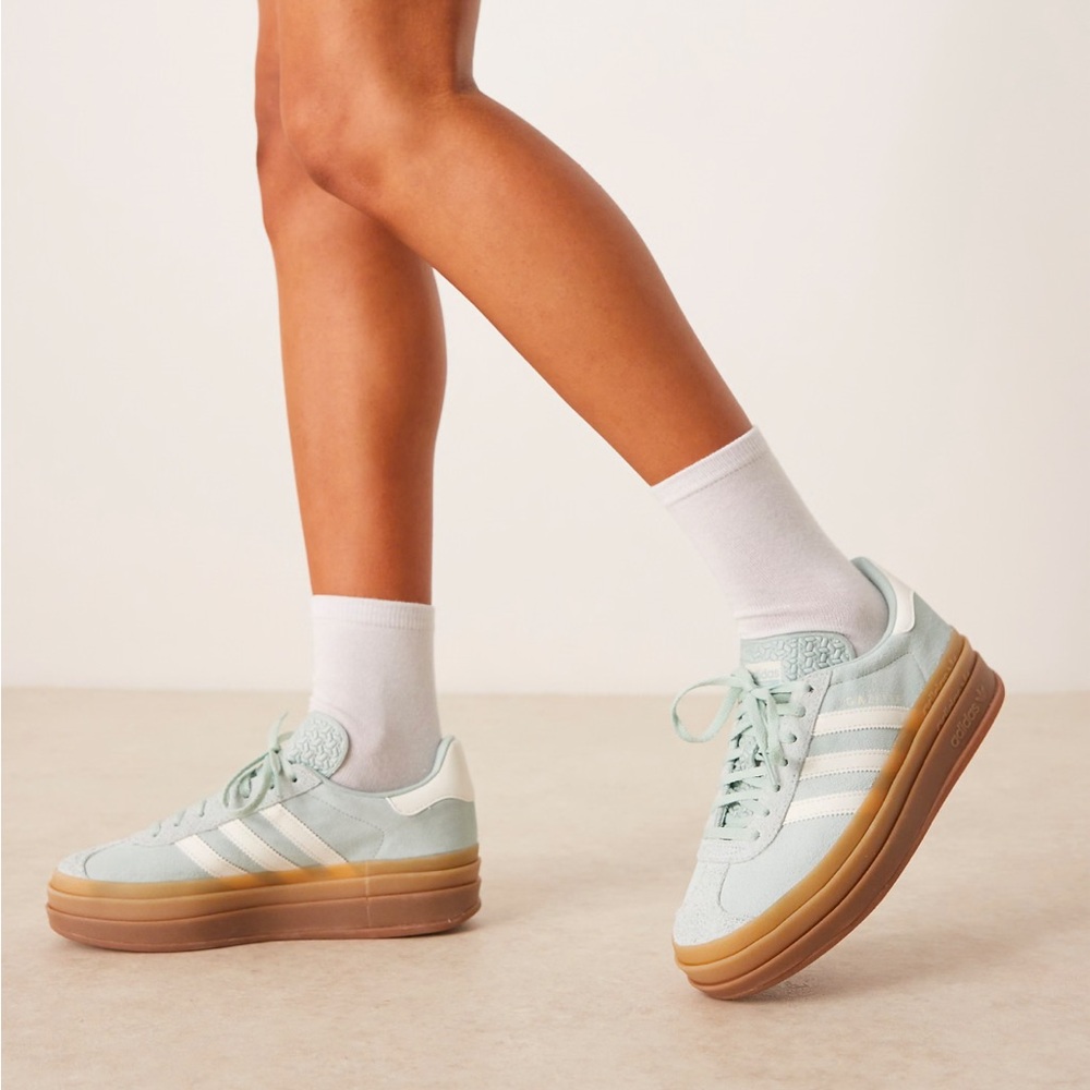 NWT! Adidas | Gazelle Bold - Ash Green, Size 9 - Picture 14 of 14